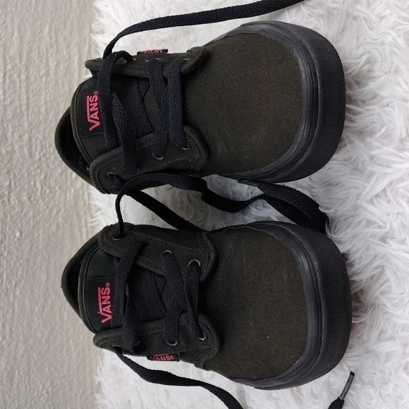 Vans Off The Wall Black Brown Canvas Upper Toe Round Lace Up Low Top Sneaker - Picture 11 of 15